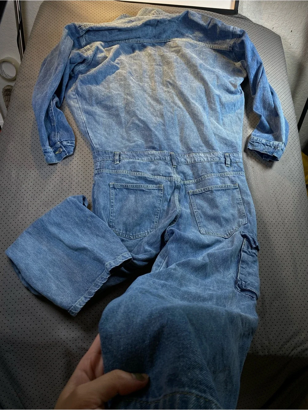 Large Boohoo Denim Jumpsuit
